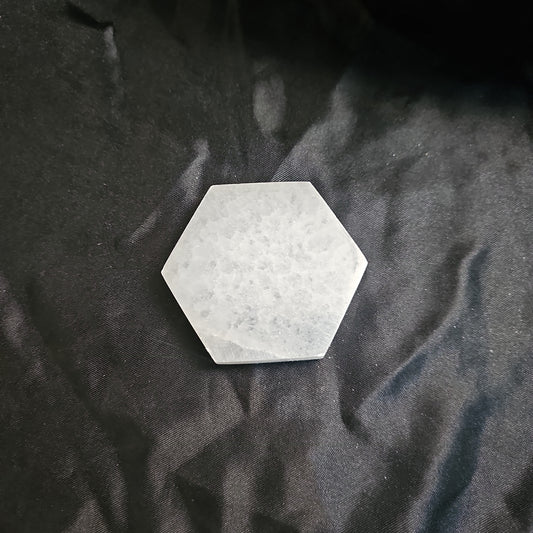 Plane - Hexagon - 3" Selenite Charging Plate