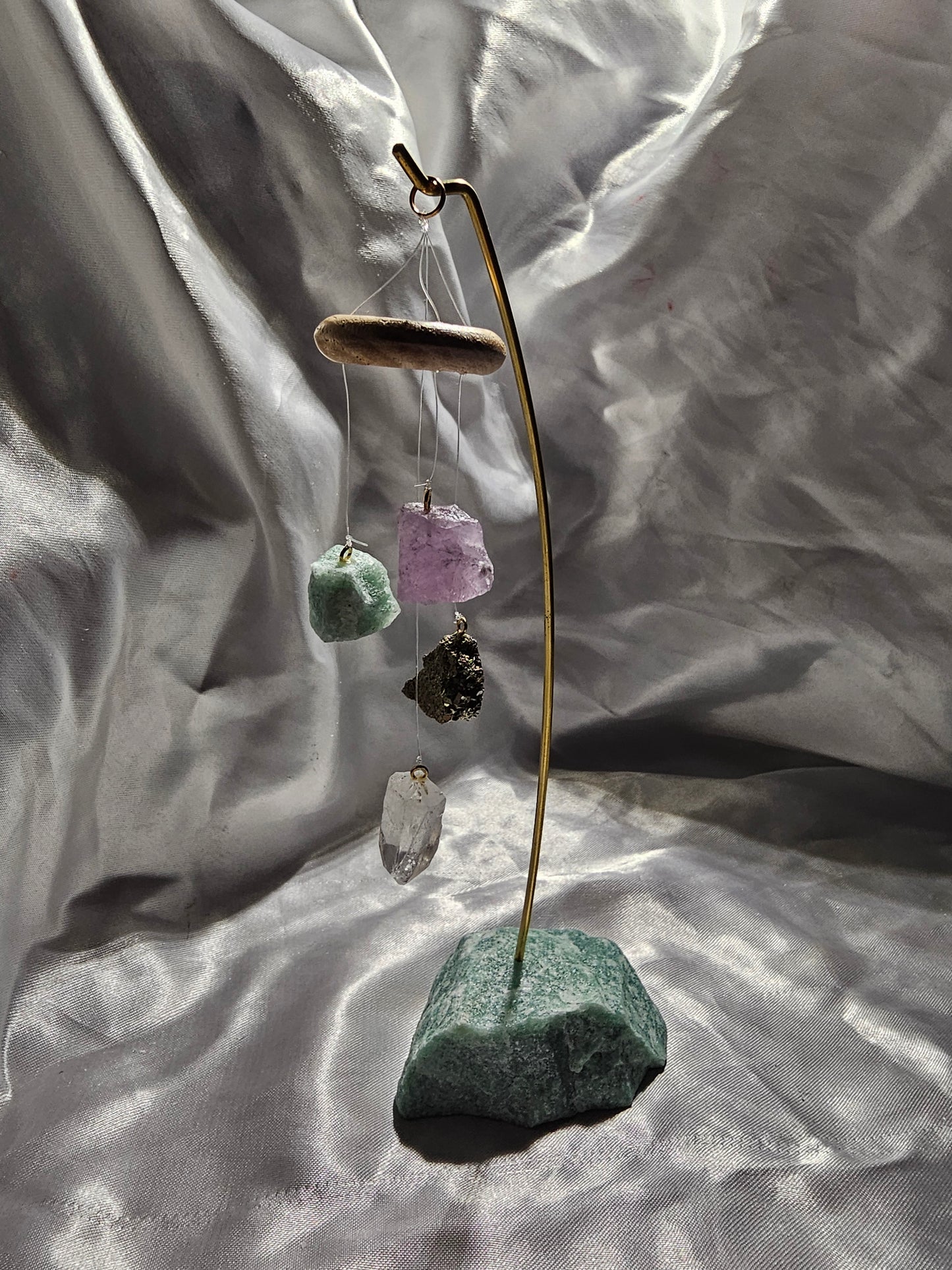 Table Chime – Green Aventurine Base