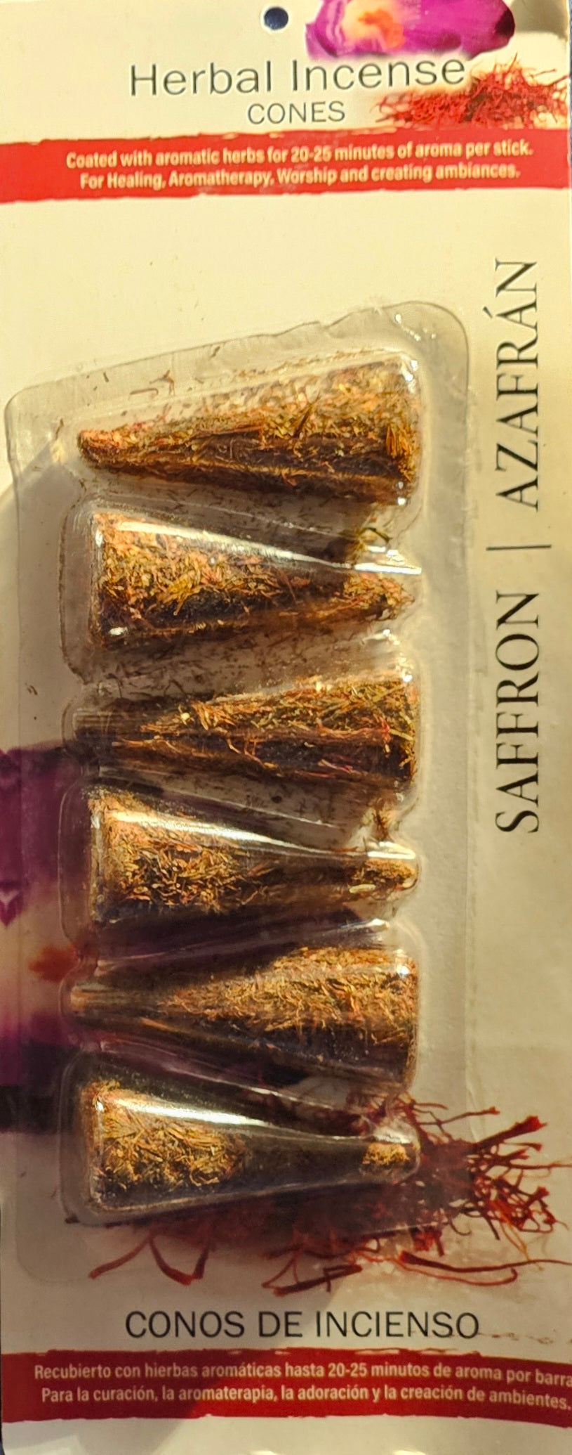 Incense  - Cones - Saffron/Azafrán (5pk)