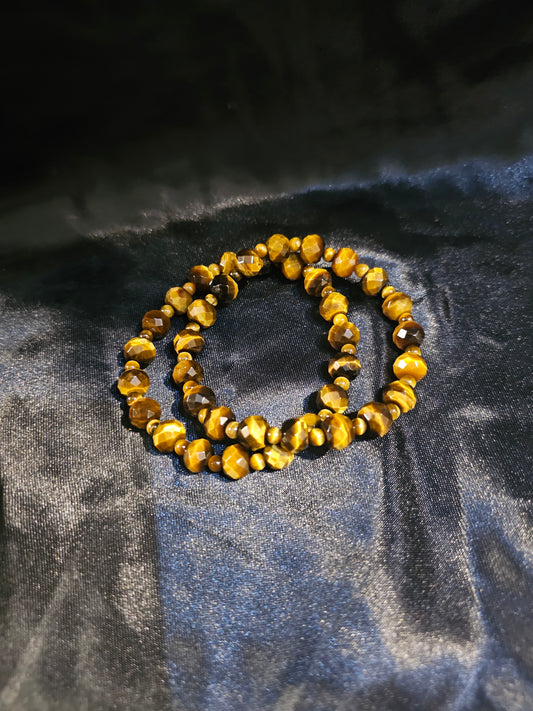 Bracelet – Faceted Yellow Tiger Eye / 10 MM