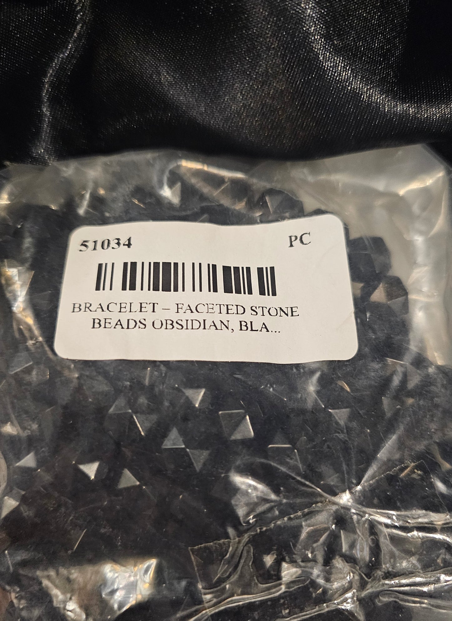 Bracelet – Faceted Black Obsidian / 10 MM