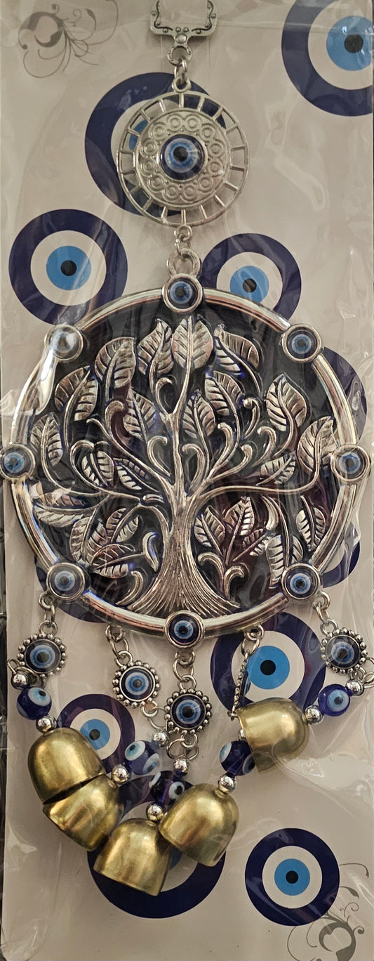 Hanging Evil Eye Tree of Life with Bells