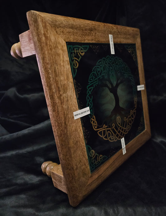 Alter Table - Wood - Printed Tree of Life - 12x4"H