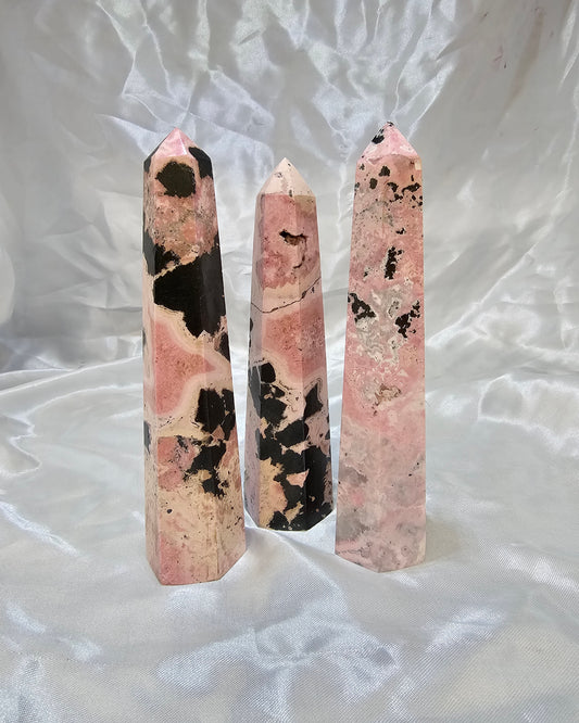 Rhodonite Tower/Obelisk  7"
