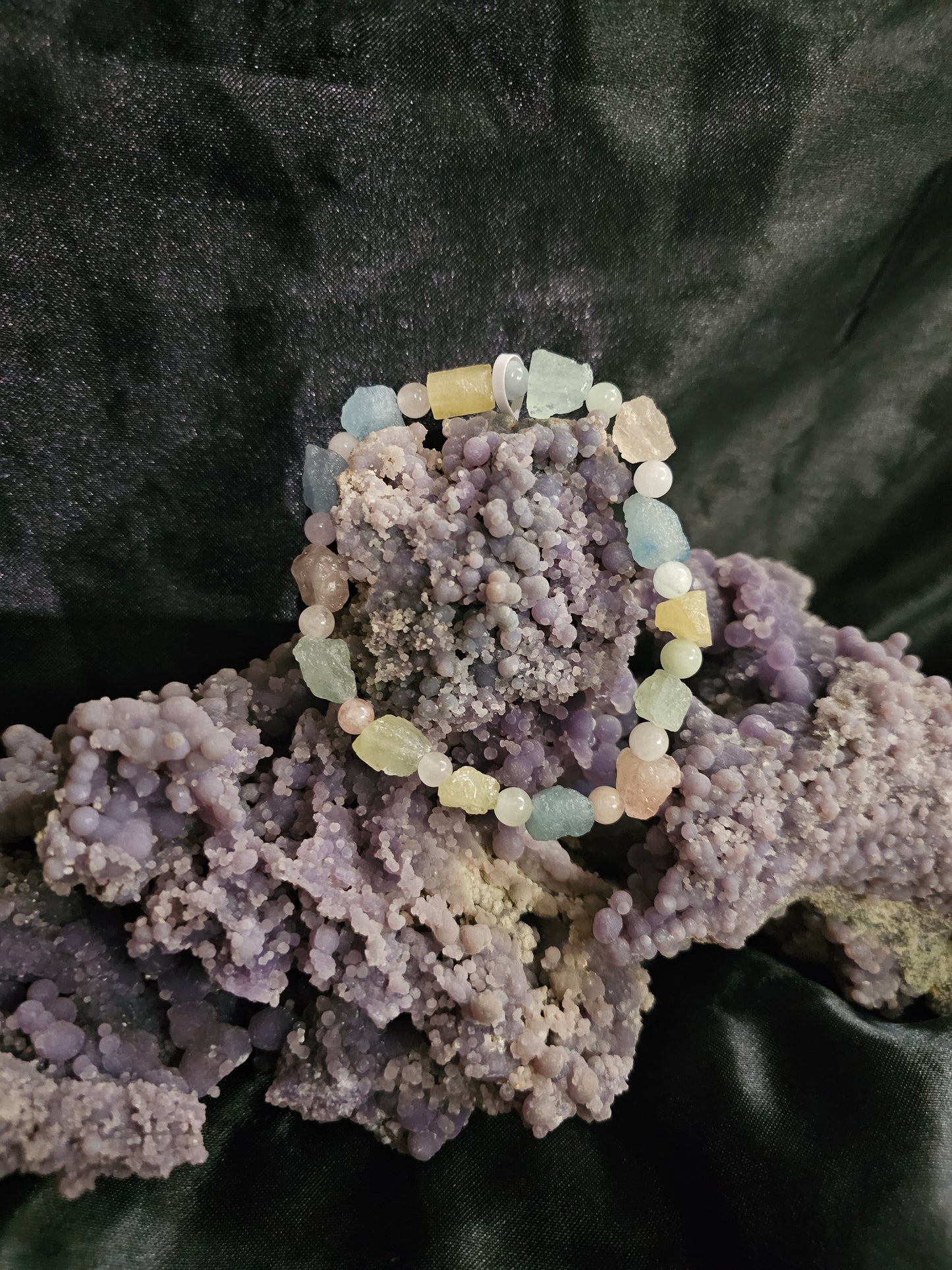 Morganite Bracelets - Rough & Chip Beads