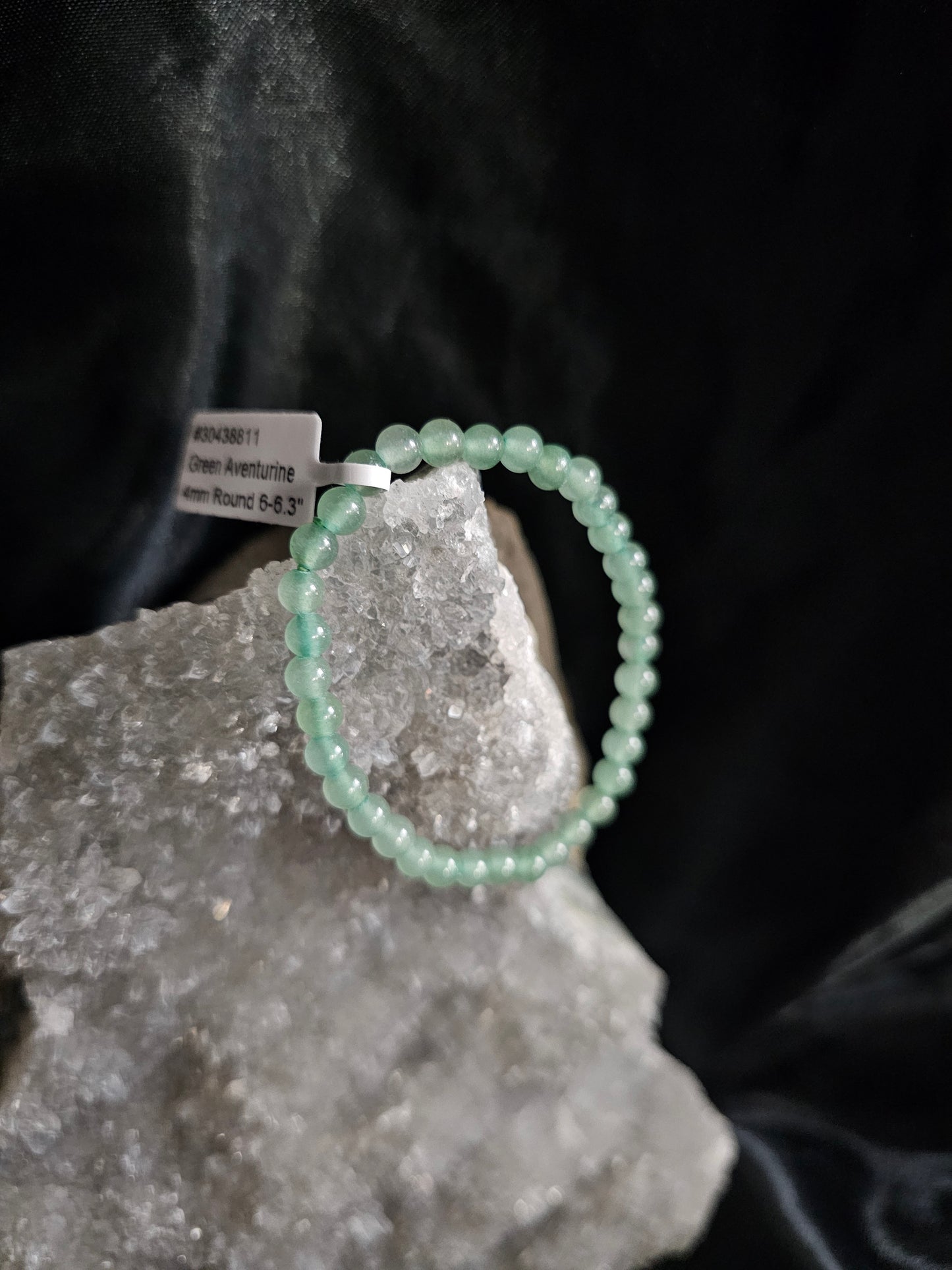 Green Aventurine Bracelet – 6mm Round, 6.3”