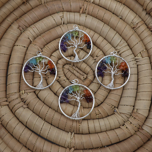7 Chakra Tree of Life Pendant
