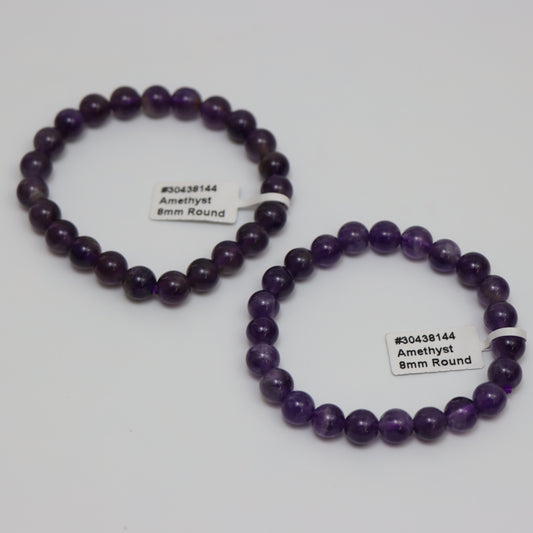 Amethyst Bracelets - Variations in Styles - 4mm, 8mm, Chip