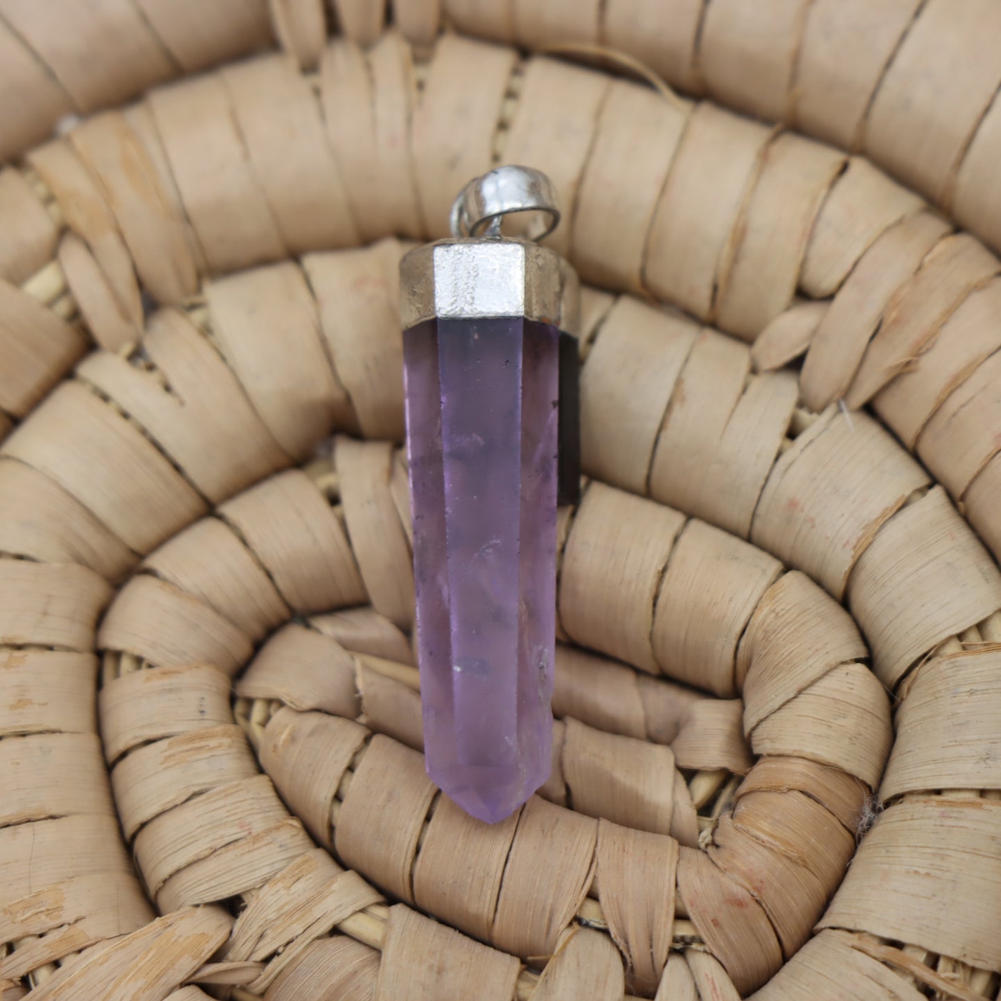 Amethyst w/ Tourmaline Pendant