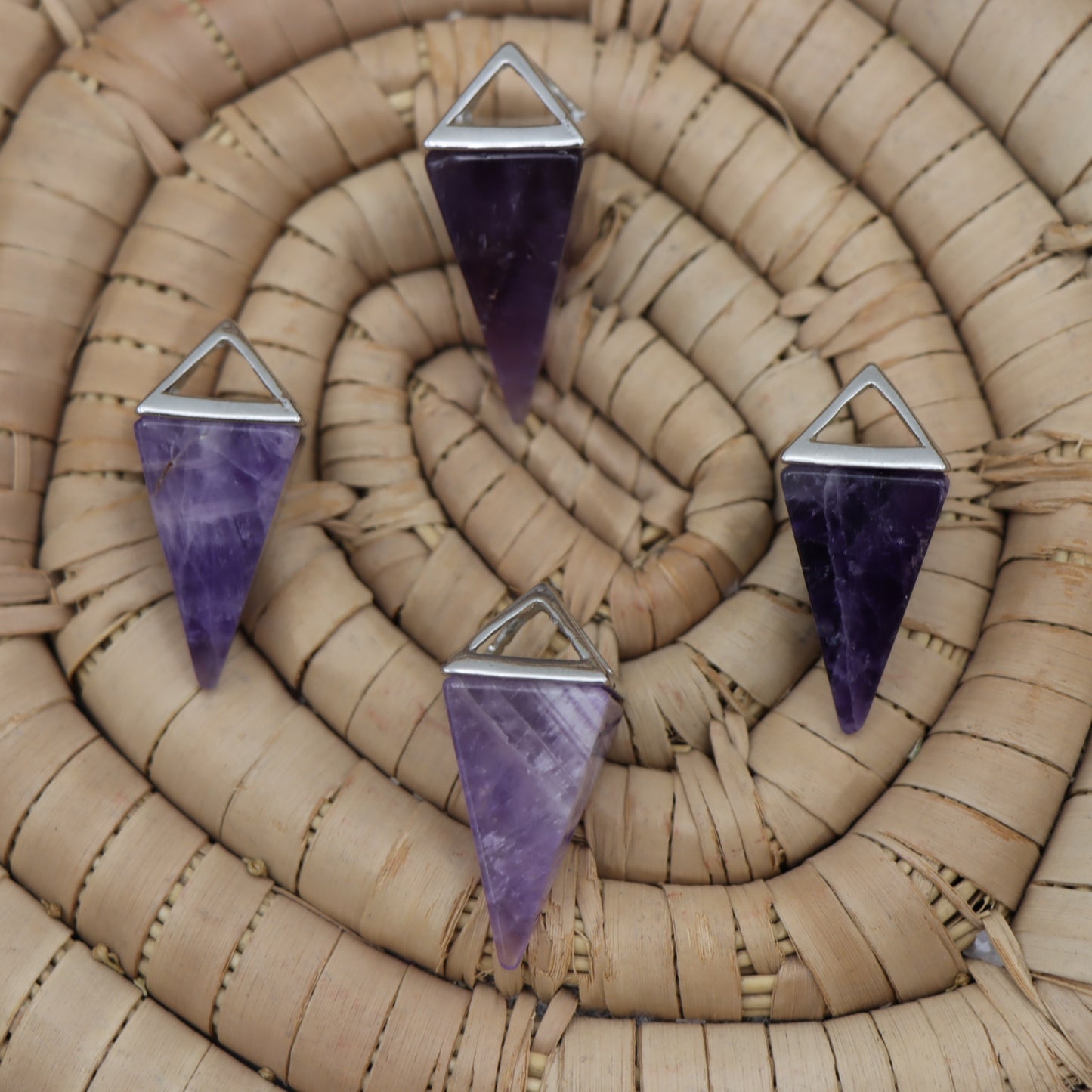 Amethyst Pyramid Pendant