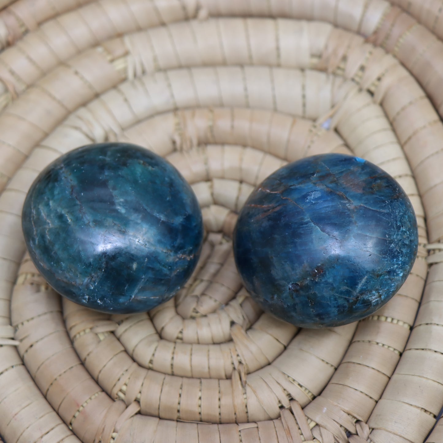 Blue Apatite Palm Stone
