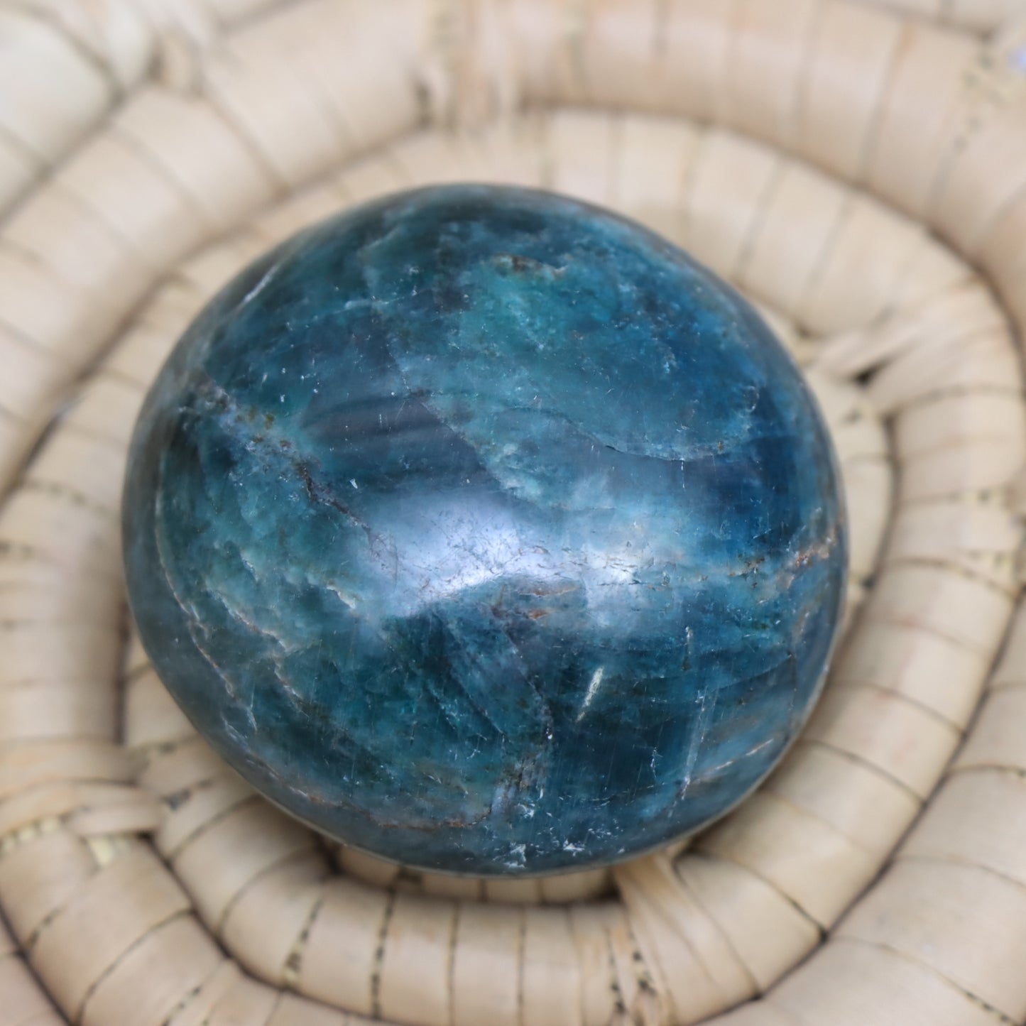 Blue Apatite Palm Stone