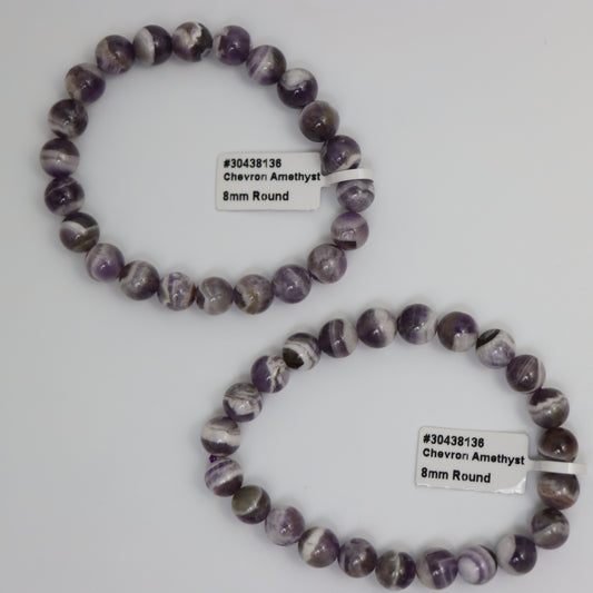 Chevron Amethyst Bracelet