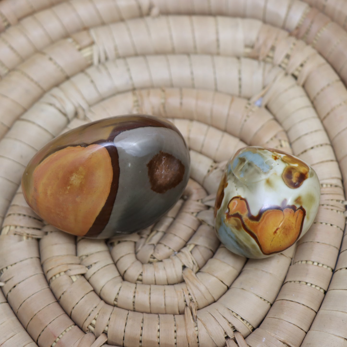Polychrome Jasper Palm Stone
