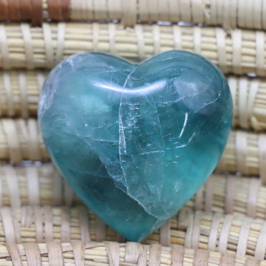 Rainbow Fluorite Crystal Heart