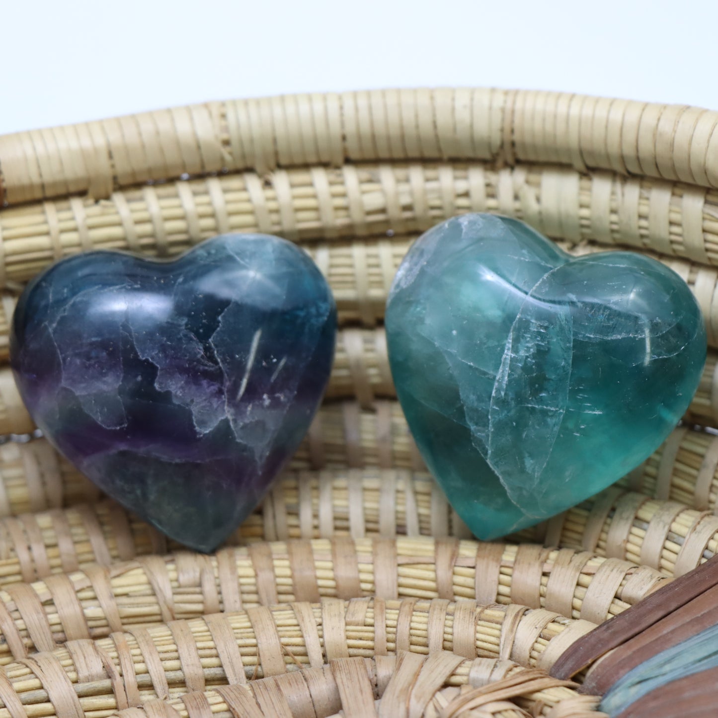 Rainbow Fluorite Crystal Heart