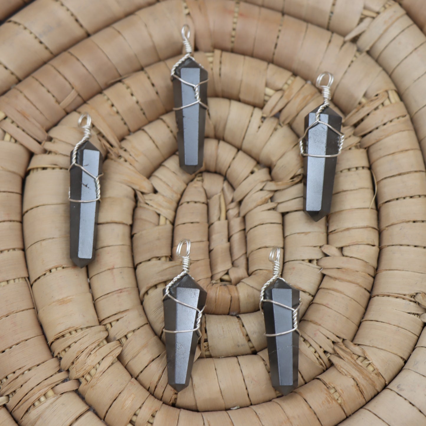 Hematite Wire Wrap Pendant