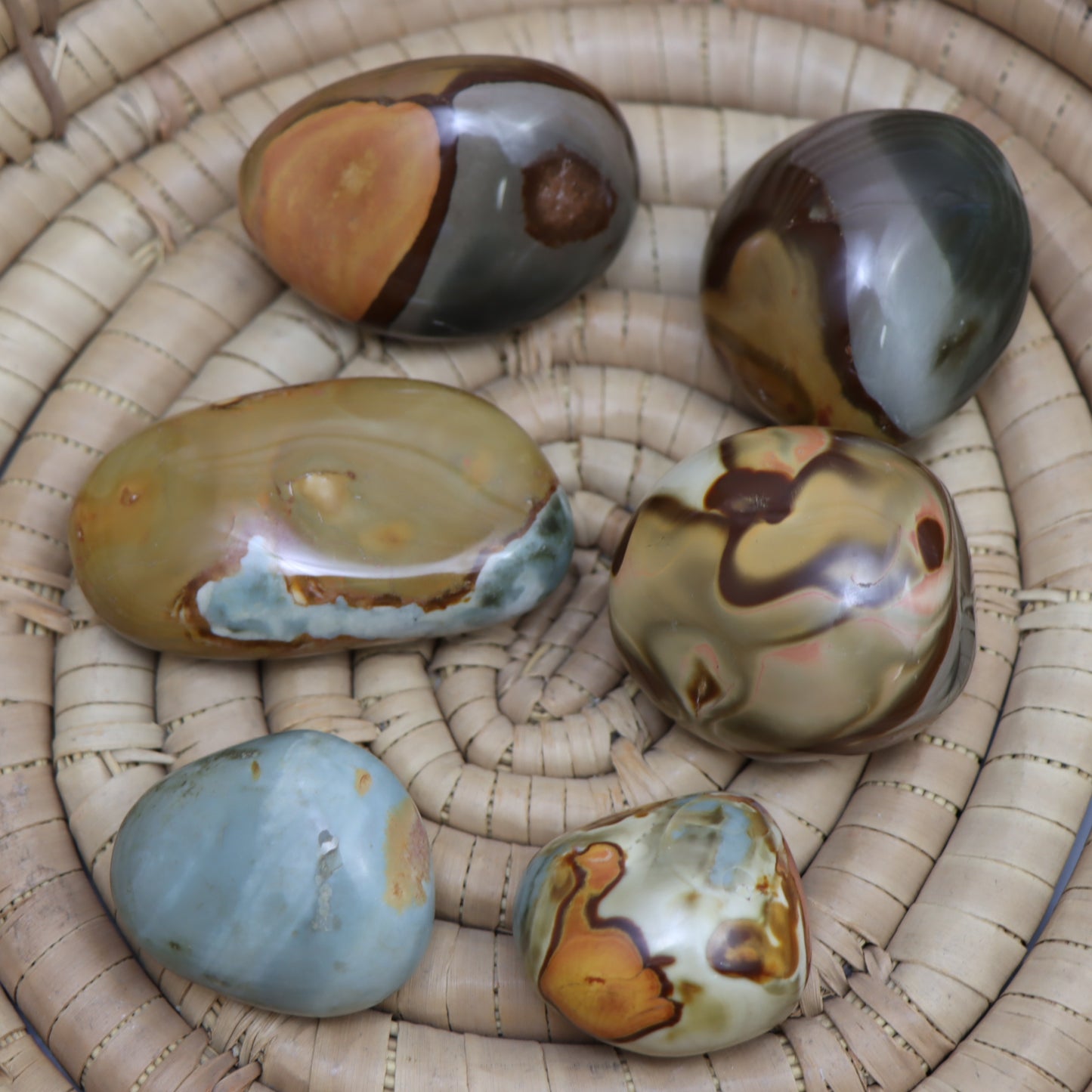 Polychrome Jasper Palm Stone