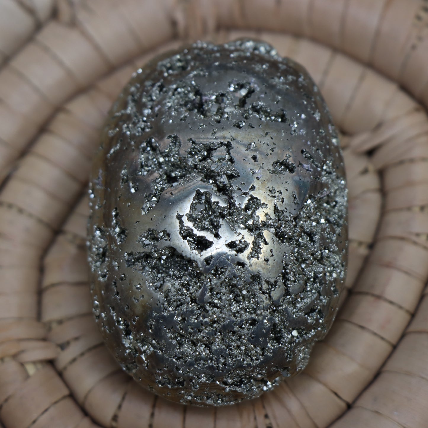 Iron Pyrite Palm Stone