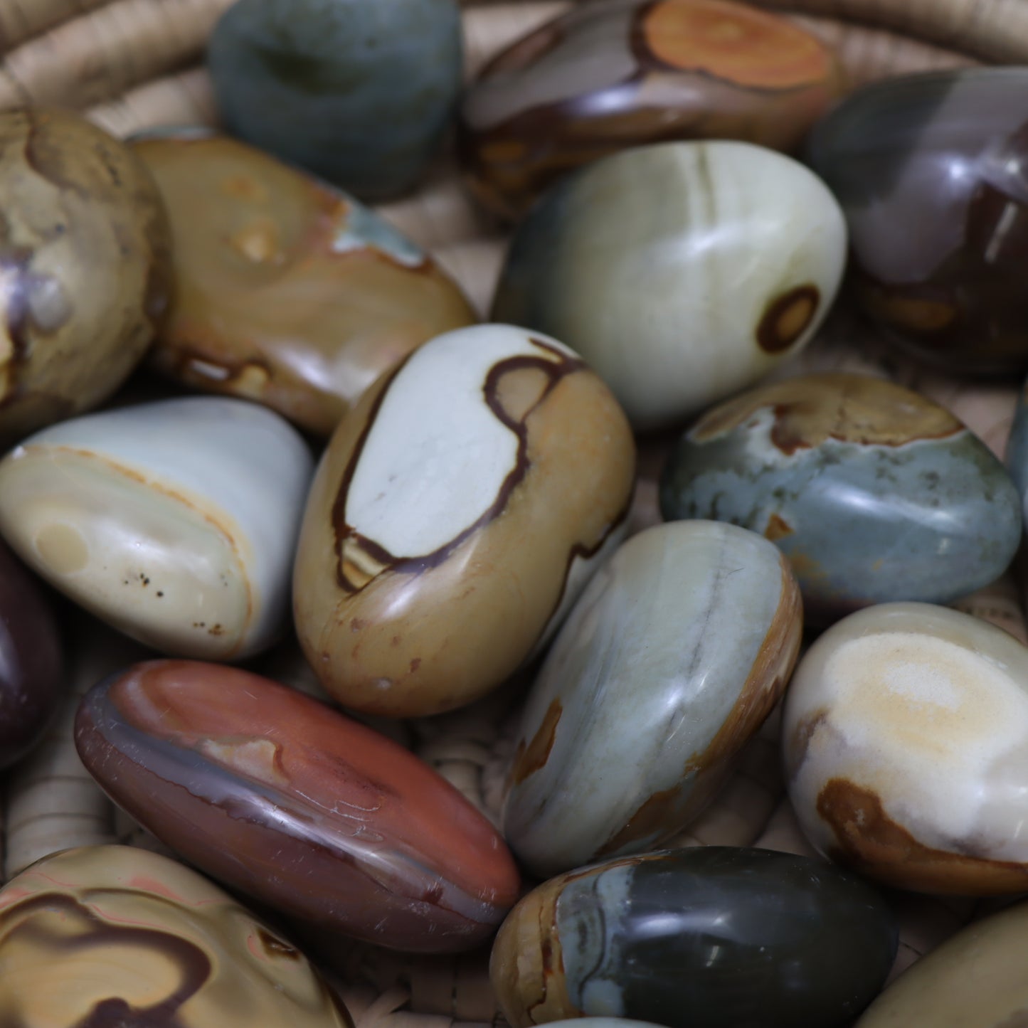 Polychrome Jasper Palm Stone