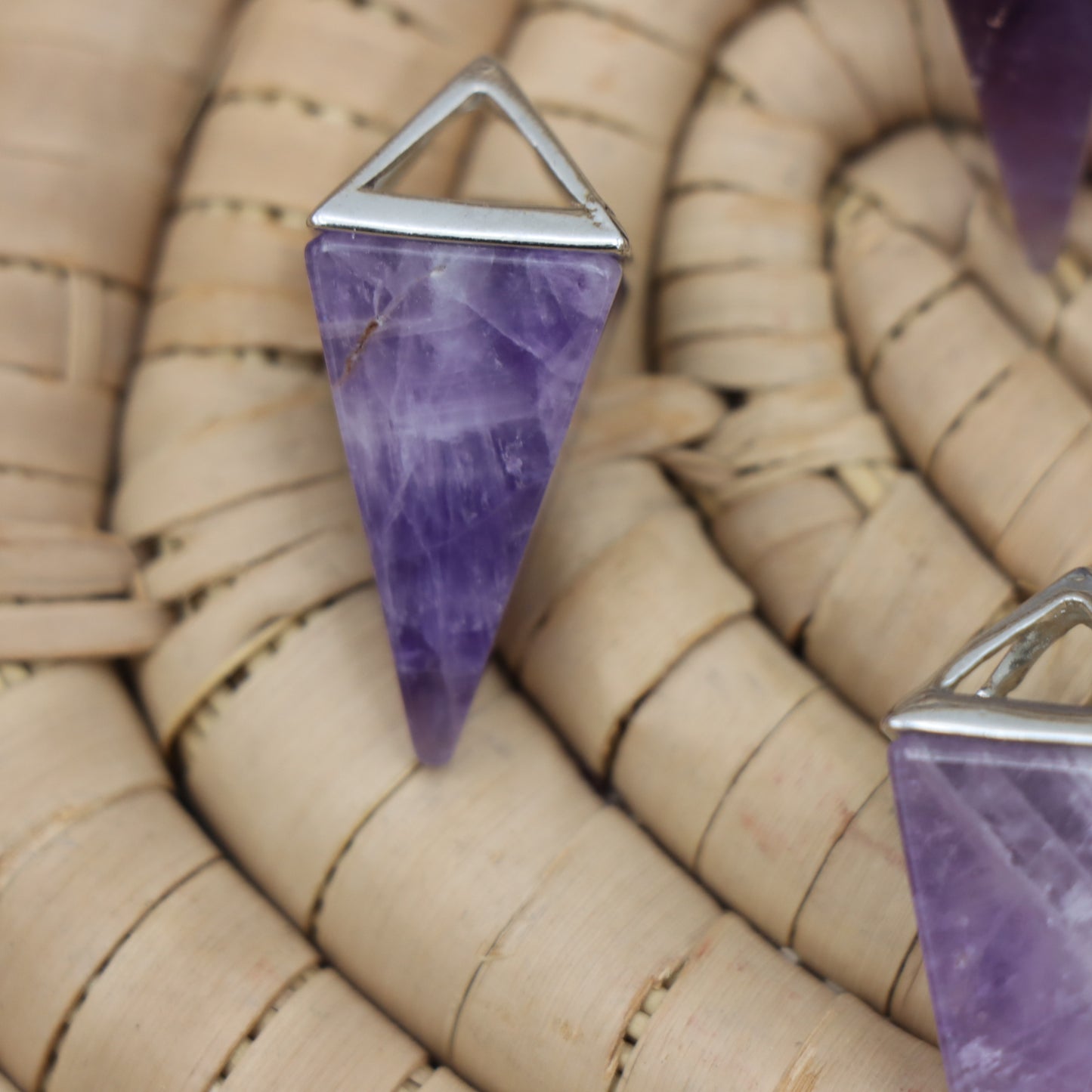 Amethyst Pyramid Pendant