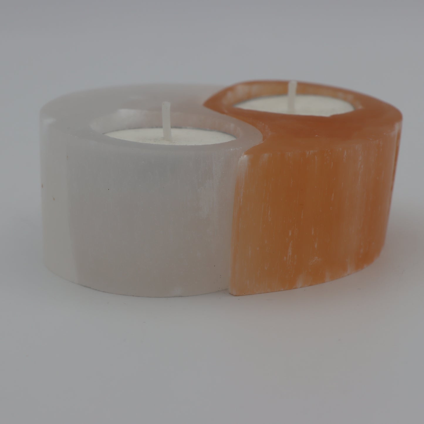 Selenite Yin Yang Candle Holder