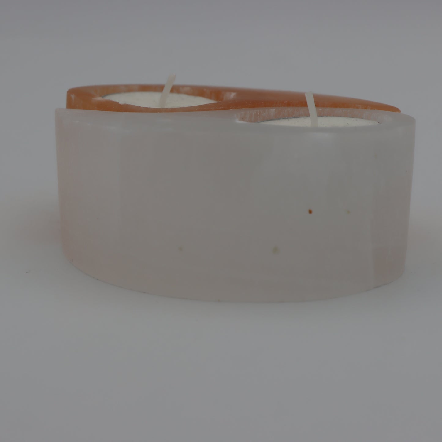 Selenite Yin Yang Candle Holder