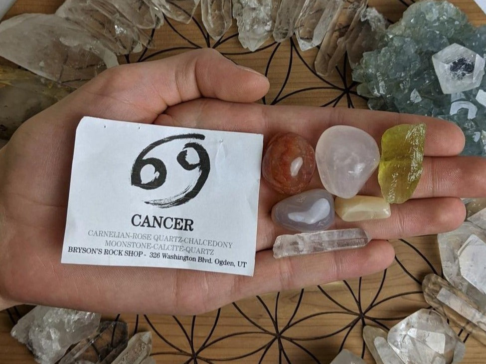 C A N C E R - Crystal Zodiac Set