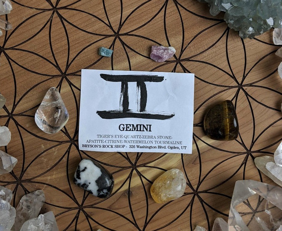 G E M I N I - Crystal Zodiac Set