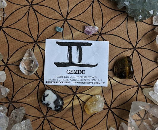 G E M I N I - Crystal Zodiac Set