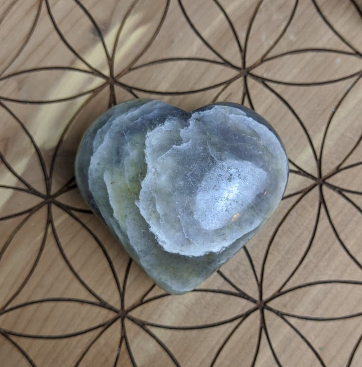Iolite Crystal Heart