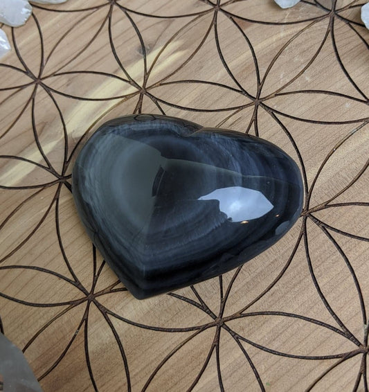 Rainbow Obsidian Crystal Heart