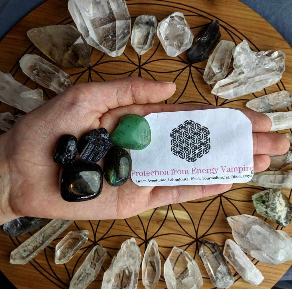 Protection From Energy Vampires Crystals Set