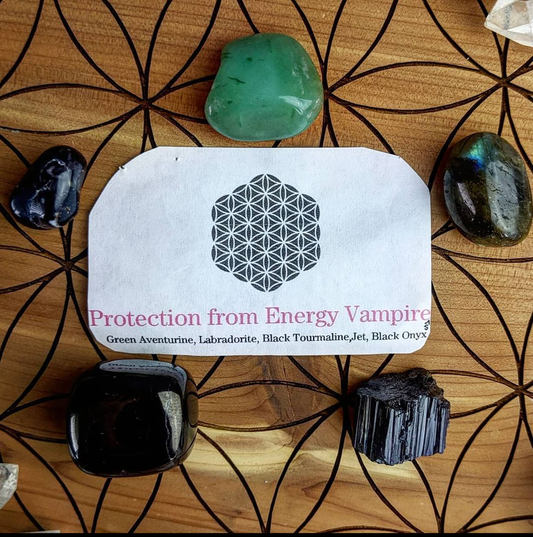 Protection From Energy Vampires Crystals Set