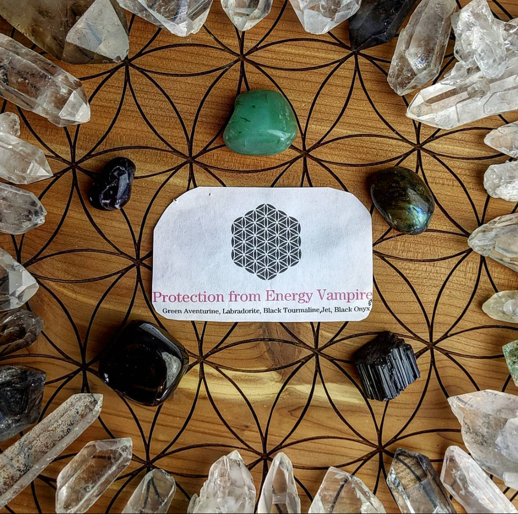 Protection From Energy Vampires Crystals Set