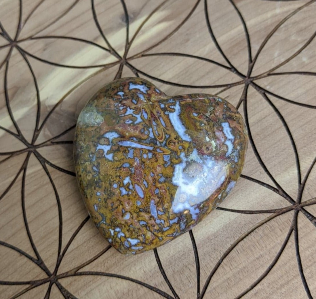 Plum Jasper Crystal Heart
