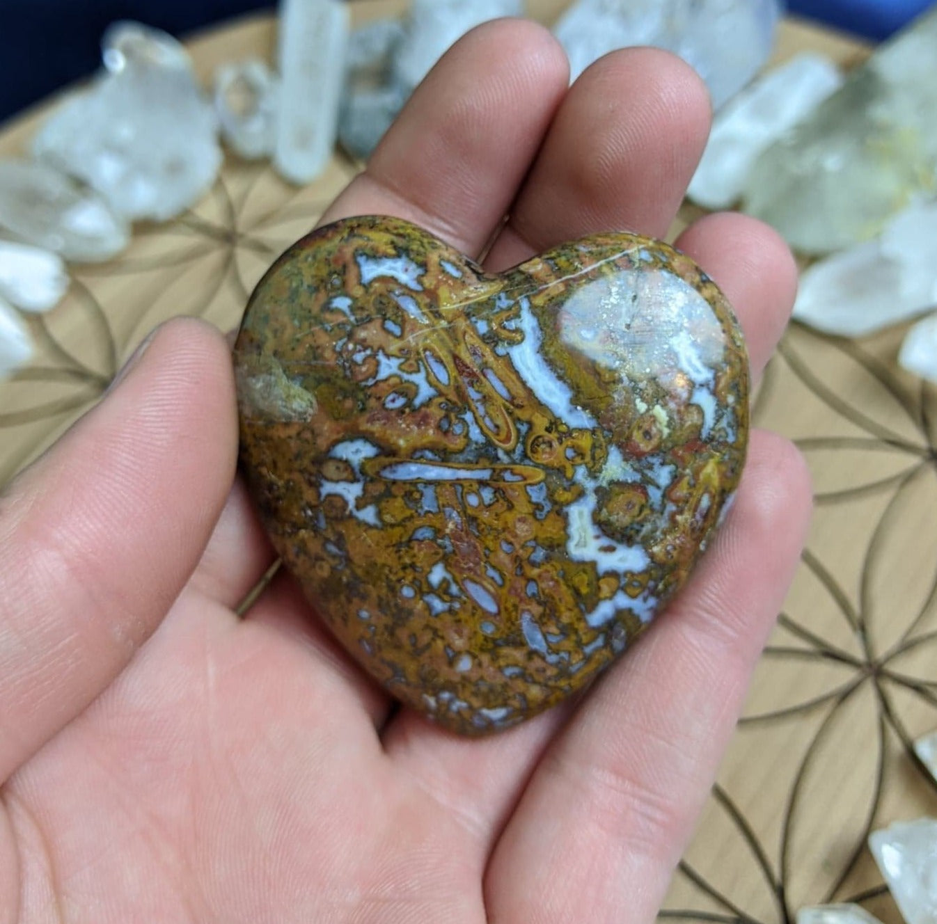 Plum Jasper Crystal Heart