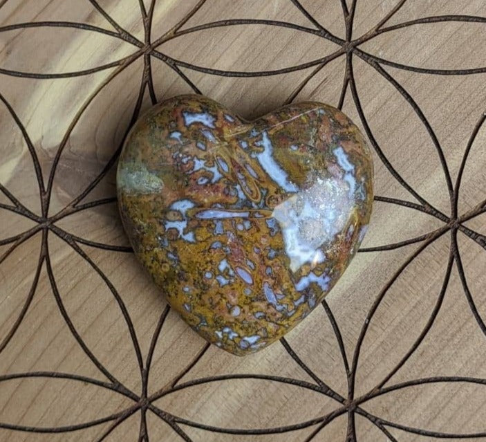 Plum Jasper Crystal Heart