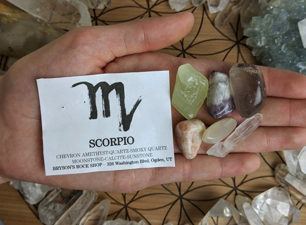 S C O R P I O - Crystal Zodiac Set