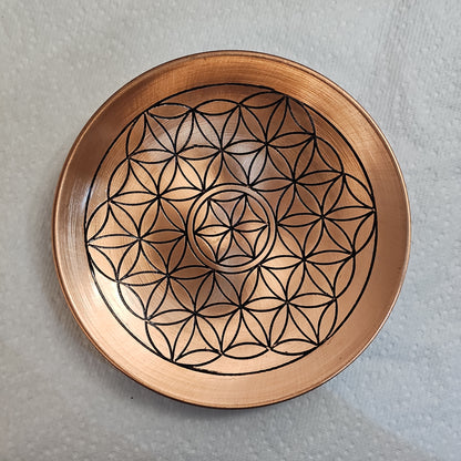 6" Flower of Life Copper Bowl