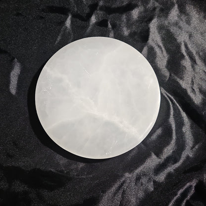 Metatron's Cube - Round - 5 1/2" Selenite Charging Plate