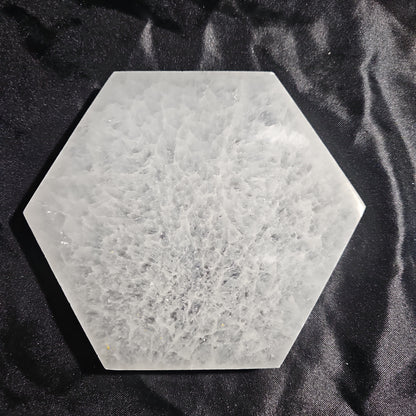 Plane - Hexagon - 5 1/2" Selenite Charging Plate