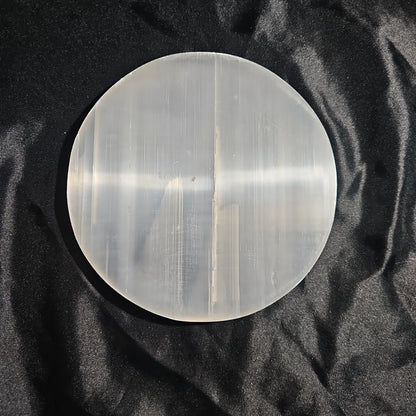 Plane - Round - 5 1/2" Selenite Charging Plate