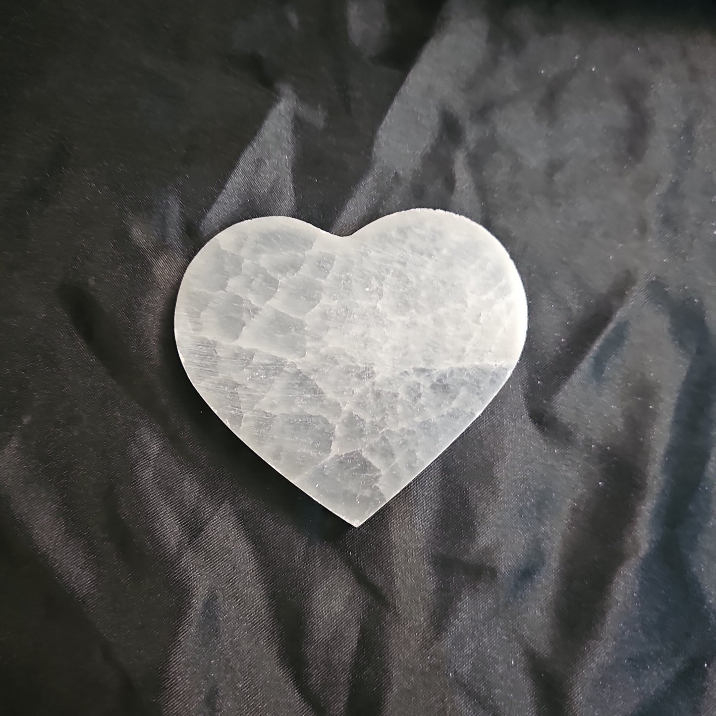 Selenite Heart - 3" Charging Plate - Plane