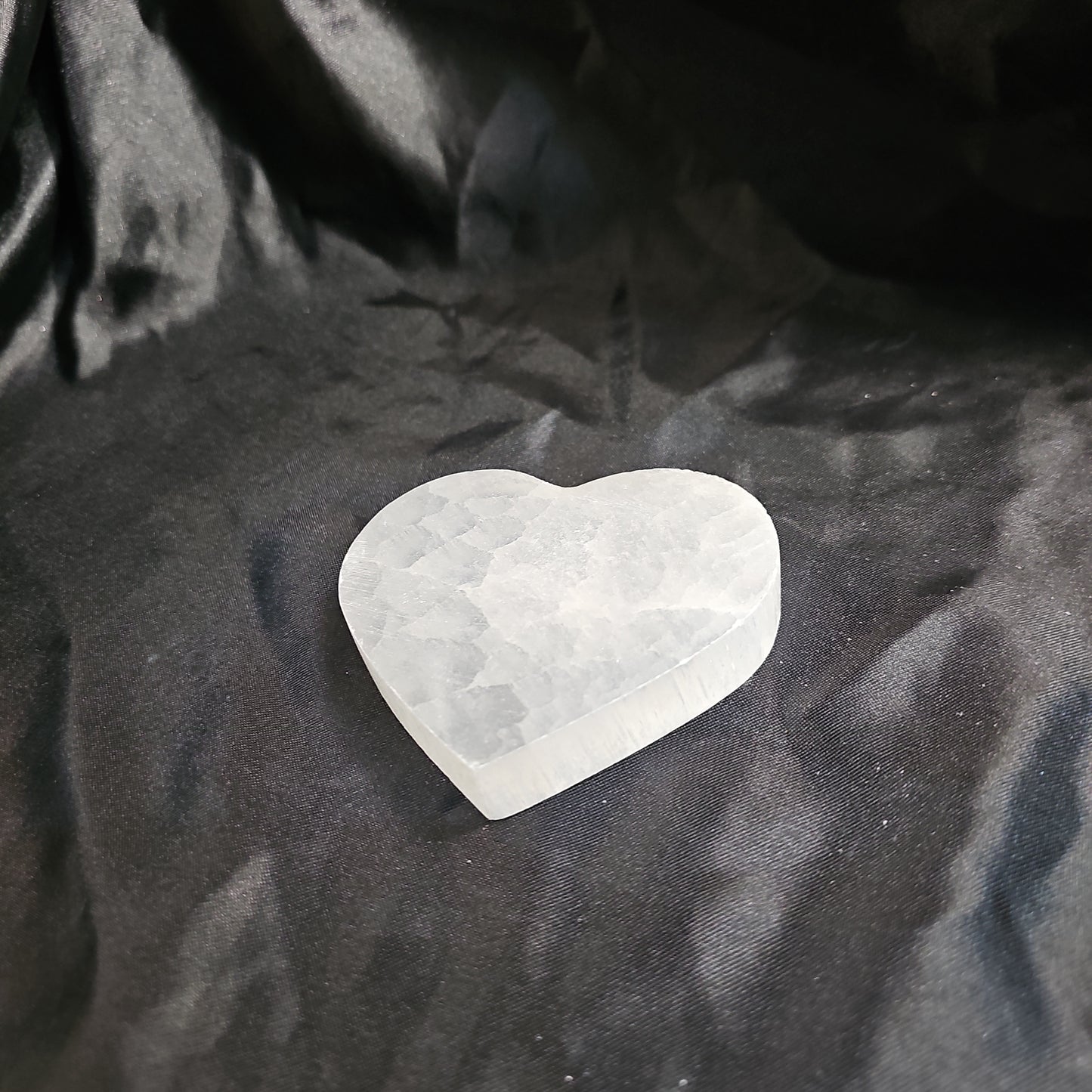 Selenite Heart - 3" Charging Plate - Plane