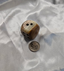 Green Banded Onyx Dice - 1"