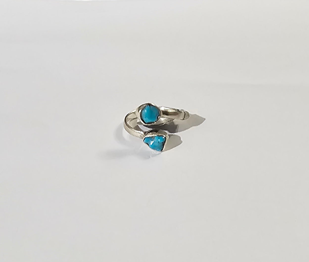 Sterling Silver Adjustable Ring - Turquiose - Nugget