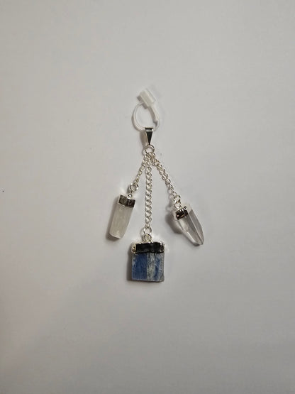 Cleansing Pendant w/ Crystal-Kyanite-Selenite