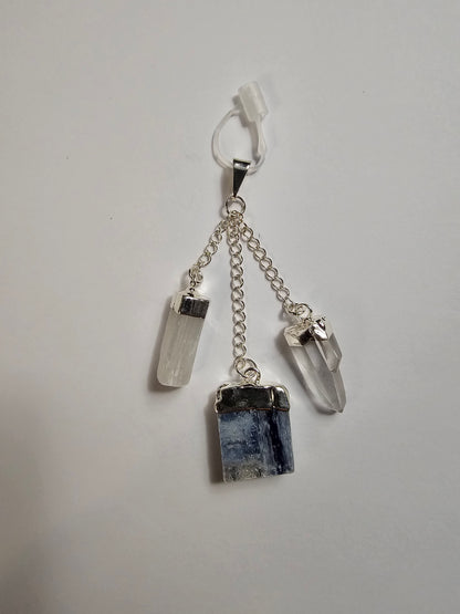 Cleansing Pendant w/ Crystal-Kyanite-Selenite