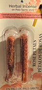 Incense - Rose Petals Resin on Palo Santo Stick (2pk)
